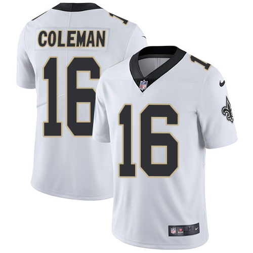 Nike New Orleans Saints #16 Brandon Coleman White Men’s Stitched NFL Vapor Untouchable Limited Jersey