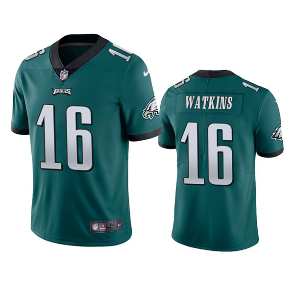 Men’s Philadelphia Eagles #16 Quez Watkins 2022 Green Vapor Untouchable Limited Stitched Jersey