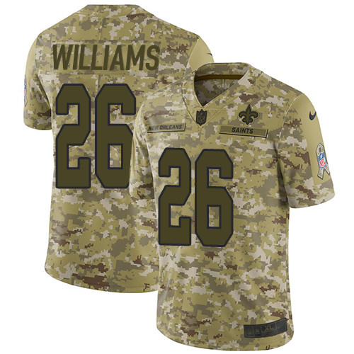 Nike New Orleans Saints #26 P.J. Williams Camo Men’s Stitched NFL Limited 2018 Salute To Service Jersey