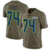 Nike Seattle Seahawks #74 George Fant Olive Men’s Stitched NFL Limited 2017 Salute to Service Jersey