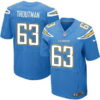 Men’s San Diego Chargers #63 Johnnie Troutman Light Blue Alternate NFL Nike Elite Jersey
