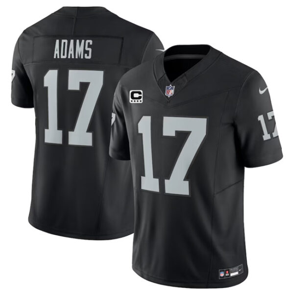 Men’s Las Vegas Raiders #17 Davante Adams Black 2023 F.U.S.E With 4-Star C Patch Vapor Untouchable Football Stitched Jersey