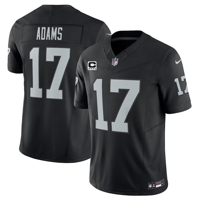 Men’s Las Vegas Raiders #17 Davante Adams Black 2023 F.U.S.E With 4-Star C Patch Vapor Untouchable Football Stitched Jersey