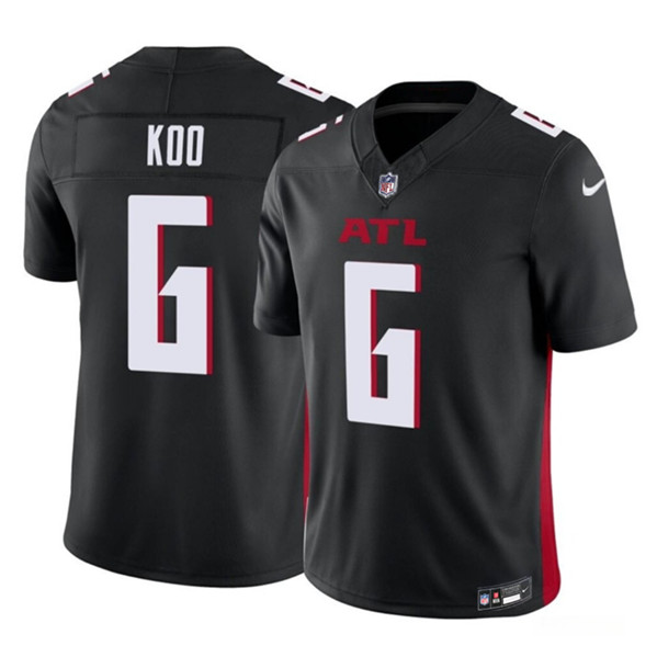 Men’s Atlanta Falcons #6 Younghoe Koo Black 2023 F.U.S.E. Vapor Untouchable Limited Football Stitched Jersey