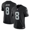 Men’s Las Vegas Raiders #8 Josh Jacobs Black 2023 F.U.S.E. Vapor Untouchable Stitched Football Jersey