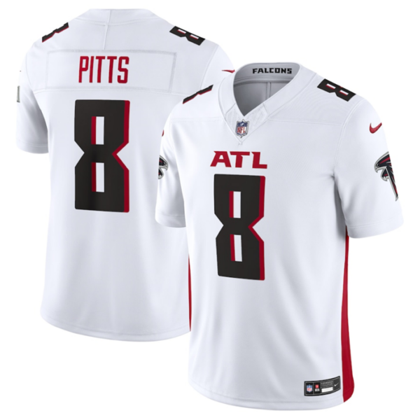 Men’s Atlanta Falcons #8 Kyle Pitts White 2023 F.U.S.E. Vapor Untouchable Limited Stitched Football Jersey
