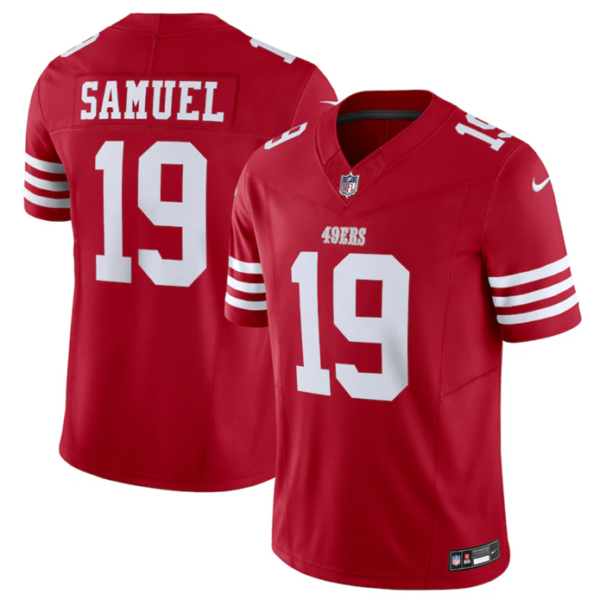 Men’s San Francisco 49ers #19 Deebo Samuel Red 2023 F.U.S.E. Vapor Untouchable Limited Stitched Football Jersey