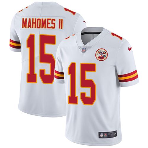 Nike Chiefs #15 Patrick Mahomes II White Men’s Stitched NFL Vapor Untouchable Limited Jersey