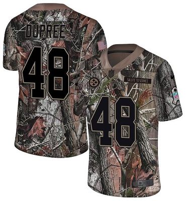 Nike Steelers #48 Bud Dupree Camo Men’s Stitched NFL Limited Rush Realtree Jersey