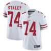 Nike San Francisco 49ers #74 Joe Staley White Men’s Stitched NFL Vapor Untouchable Limited Jersey