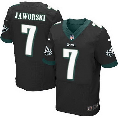 Men’s Philadelphia Eagles #7 Ron Jaworski Black Retired Player NFL Nike Elite Jersey