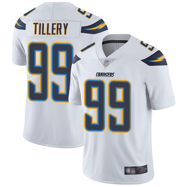 Chargers #99 Jerry Tillery White Men’s Stitched Football Vapor Untouchable Limited Jersey