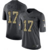 Men’s Houston Texans #17 Brock Osweiler Black Anthracite 2016 Salute To Service Stitched NFL Nike Limited Jersey