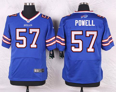 Men’s Buffalo Bills #57 Ty Powell Royal Blue Team Color NFL Nike Elite Jersey