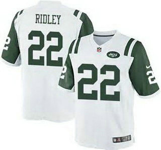 Men’s New York Jets #22 Stevan Ridley White Road NFL Nike Elite Jersey