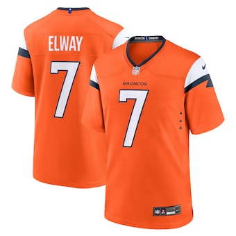 Men’s Nike John Elway Orange Denver Broncos Retired Player Game Jersey