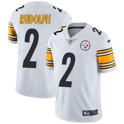 Nike Pittsburgh Steelers #2 Mason Rudolph White Men’s Stitched NFL Vapor Untouchable Limited Jersey