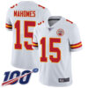 Kansas City Chiefs #15 Patrick Mahomes White Men’s Stitched Football 100th Season Vapor Limited Jersey