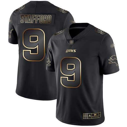 Lions #9 Matthew Stafford Black Gold Men’s Stitched Football Vapor Untouchable Limited Jersey