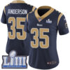 #35 Limited C.J. Anderson Navy Blue Nike NFL Home Women’s Jersey Los Angeles Rams Vapor Untouchable Super Bowl LIII Bound