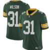 Men’s Green Bay Packers #31 Emanuel Wilson Green Vapor Limited Football Stitched Jersey