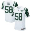 Nike New York Jets #58 Darron Lee White Men’s Stitched NFL Elite Jersey