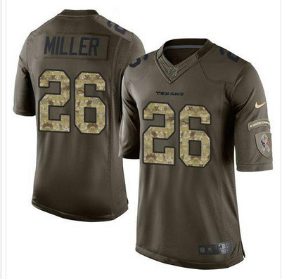 Nike Texans #26 Lamar Miller Green Men’s Stitched NFL Limited Salute to Service Jersey