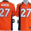Nike Denver Broncos #27 Knowshon Moreno Orange Game Jersey