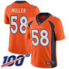 Broncos #58 Von Miller Orange Team Color Men’s Stitched Football 100th Season Vapor Limited Jersey