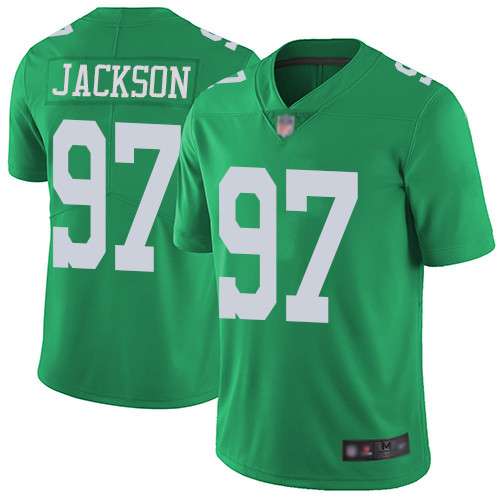 Men’s Philadelphia Eagles #97 Malik Jackson Green Men’s Stitched Football Limited Rush Jersey