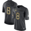 Giants #8 Daniel Jones Black Men’s Stitched Football Limited 2016 Salute To Service Jersey