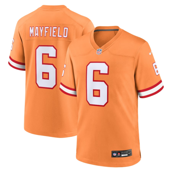Men’s Tampa Bay Buccaneers #6 Baker Mayfield Orange Game Limited Stitched Jersey