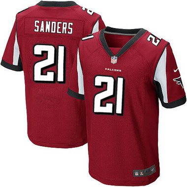 Men’s Atlanta Falcons #21 Deion Sanders Red Retired Player NFL Nike Elite Jersey