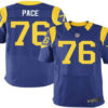 Men’s Los Angeles Rams #76 Orlando Pace Royal Blue Alternate NFL Nike Elite Jersey