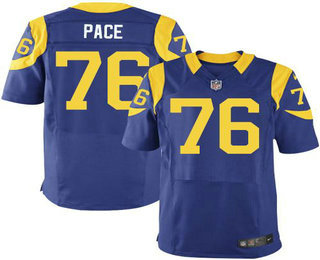 Men’s Los Angeles Rams #76 Orlando Pace Royal Blue Alternate NFL Nike Elite Jersey