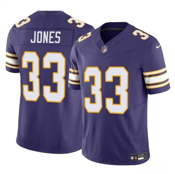 Men’s Minnesota Vikings #33 Aaron Jones Purple F.U.S.E. Vapor Untouchable Throwback Limited Football Stitched Jersey