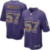 Nike Baltimore Ravens #57 C.J. Mosley Purple Team Color Men’s Stitched NFL Limited Strobe Jersey