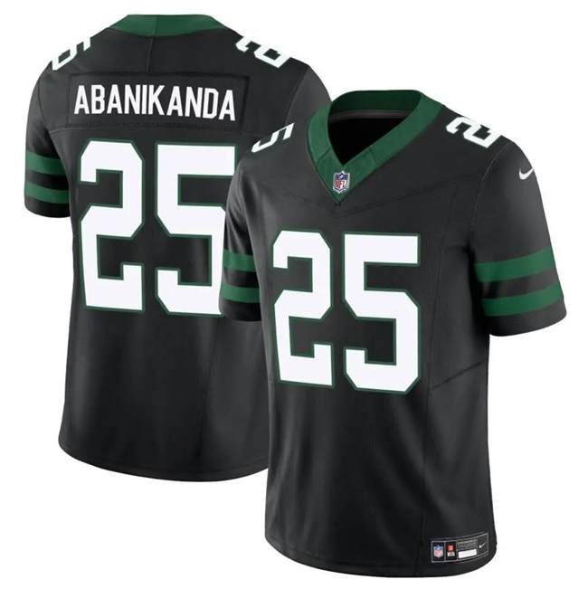 Men’s New York Jets #25 Israel Abanikanda Black 2023 F.U.S.E Vapor Untouchable Limited Football Stitched Jersey