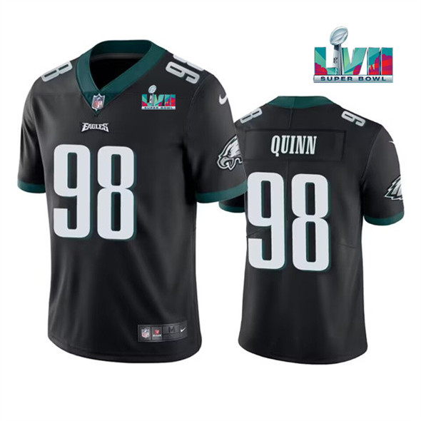 Men’s Philadelphia Eagles #98 Robert Quinn Black Super Bowl LVII Vapor Untouchable Limited Stitched Jersey