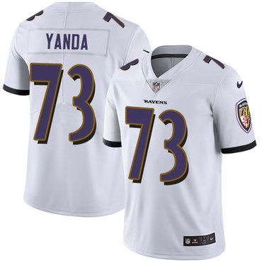 Nike Baltimore Ravens #73 Marshal Yanda White Men’s Stitched NFL Vapor Untouchable Limited Jersey