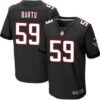 Men’s Atlanta Falcons #59 Joplo Bartu Black Alternate NFL Nike Elite Jersey