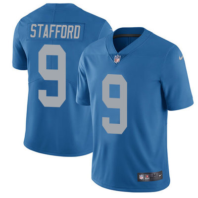 Men’s Detroit Lions #9 Matthew Stafford Royal Blue Alternate 2017 Vapor Untouchable Stitched NFL Nike Limited Jersey
