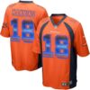 Nike Broncos #18 Peyton Manning Orange Team Color Men’s Stitched NFL Limited Strobe Jersey