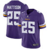 Vikings #25 Alexander Mattison Purple Team Color Men’s Stitched Football Vapor Untouchable Limited Jersey