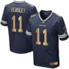 Nike Cowboys #11 Cole Beasley Navy Blue Team Color Men’s Stitched NFL Elite Gold Jersey