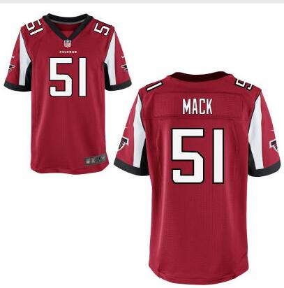 Men’s Atlanta Falcons #51 Alex Mack Red Team Color NFL Nike Elite Jersey