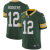 Men’s Green Bay Packers #12 Aaron Rodgers Green With 4-star C Patch Vapor Untouchable Stitched NFL Limited Jersey