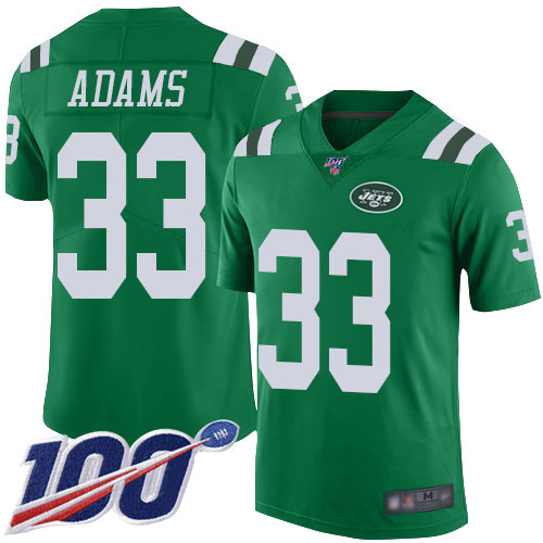 Jets #33 Jamal Adams Green Men’s Stitched Football Limited Rush 100th Season Jersey