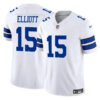 Men’s Dallas Cowboys #15 Ezekiel Elliott White 2023 F.U.S.E Vapor Untouchable Limited Football Stitched Jersey