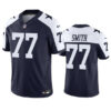 Men’s Dallas Cowboys #77 Tyron Smith Navy 2023 F.U.S.E. Vapor Limited Stitched Football Jersey
